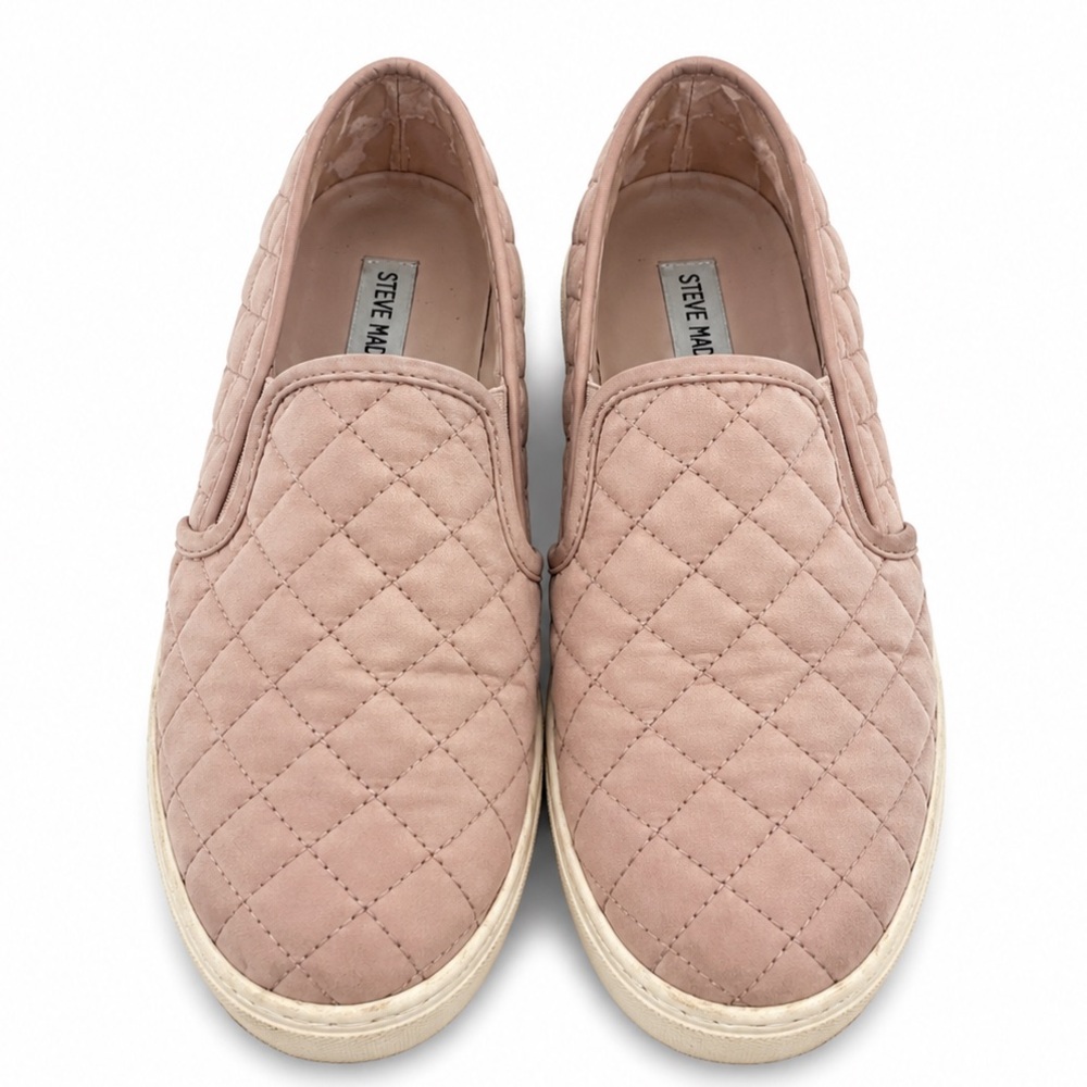 Steve Madden Quilted Slip-On Sneakers - Light Pink sold for non profit